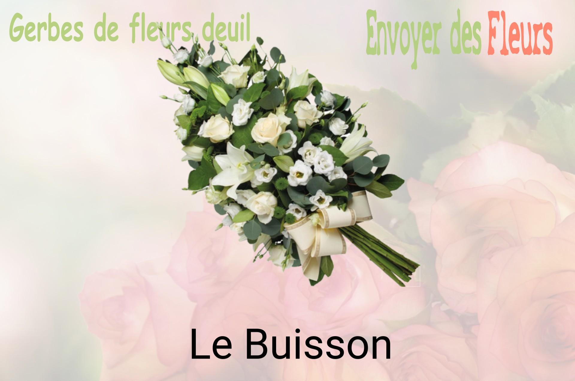 Gerbe de fleurs de deuil livrée à Le Buisson